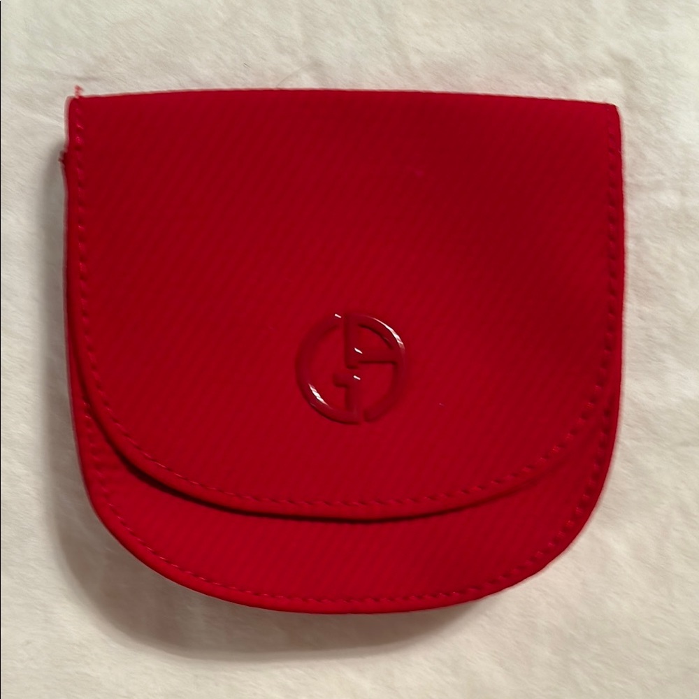 GIORGIO ARMANI beauty pouch for lipstick and makeup items in Red.